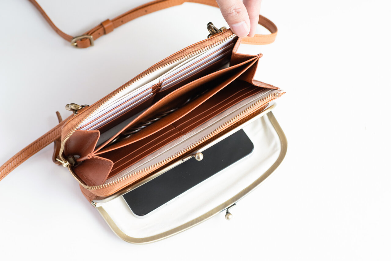 がま口お財布ショルダー (ハラコ)-img5