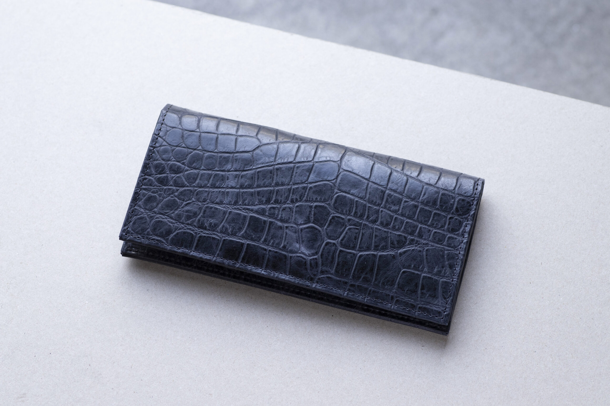 スリムロングウォレット (クロコダイルエンボスレザー)-img2