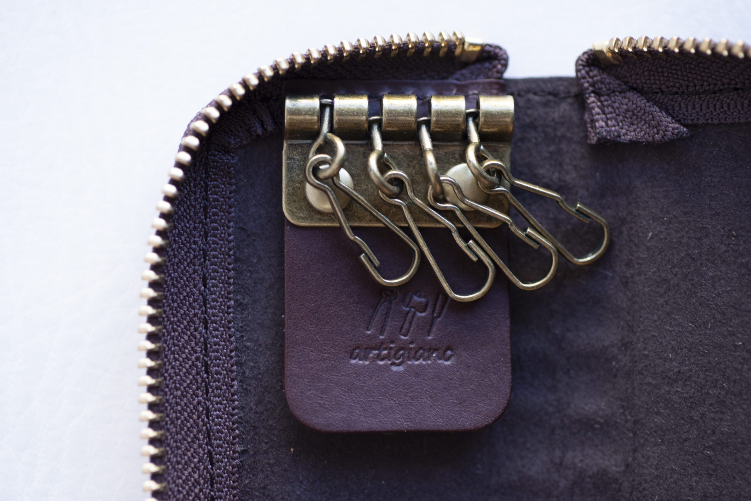 4連キーケース (エンボスメッシュレザー)-img6