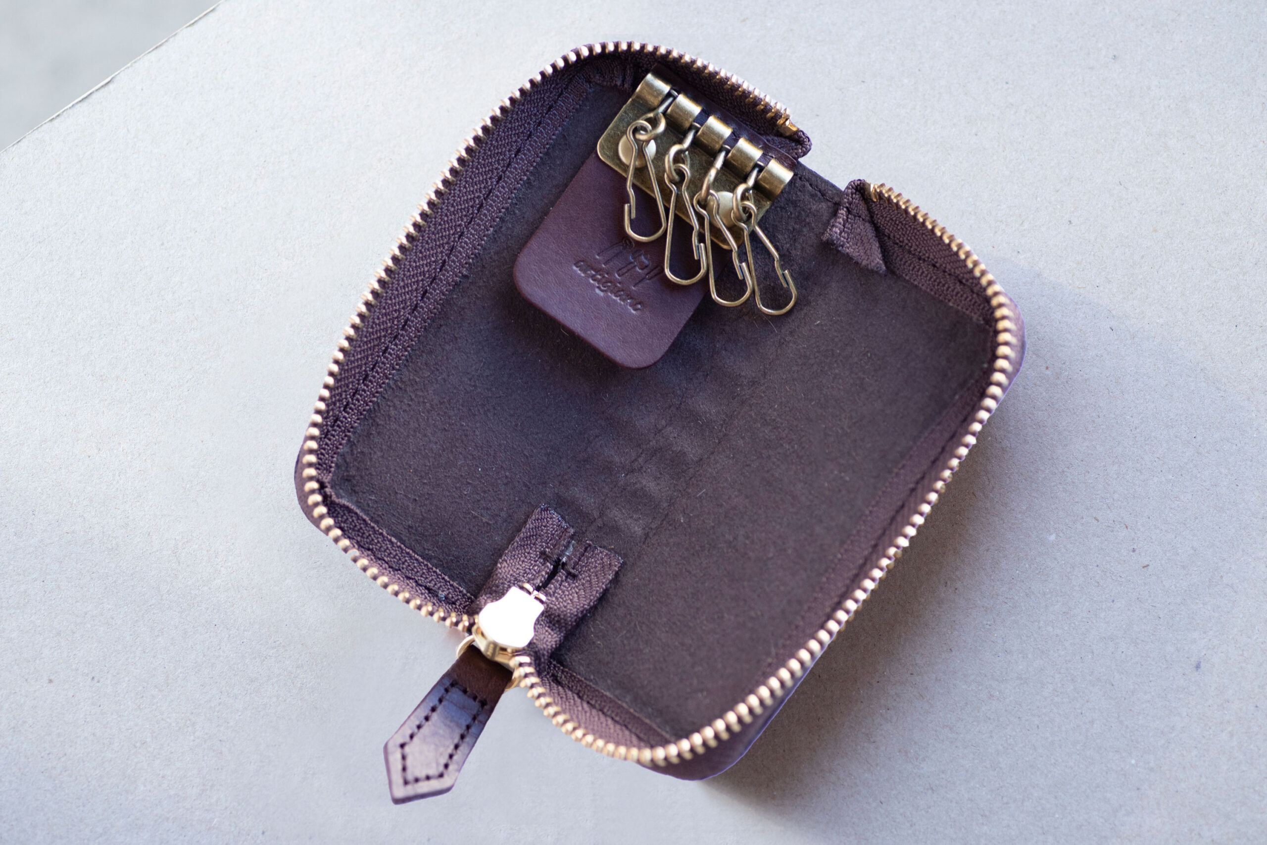 4連キーケース (エンボスメッシュレザー)-img4