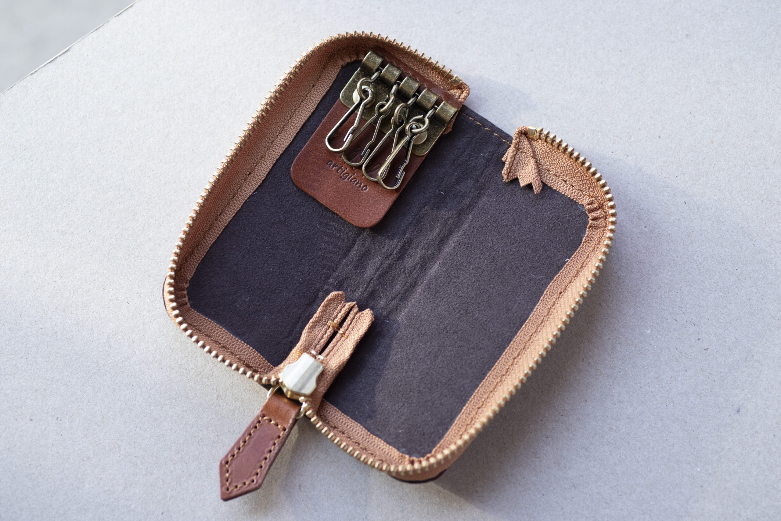 4連キーケース (エンボスメッシュレザー)-img3