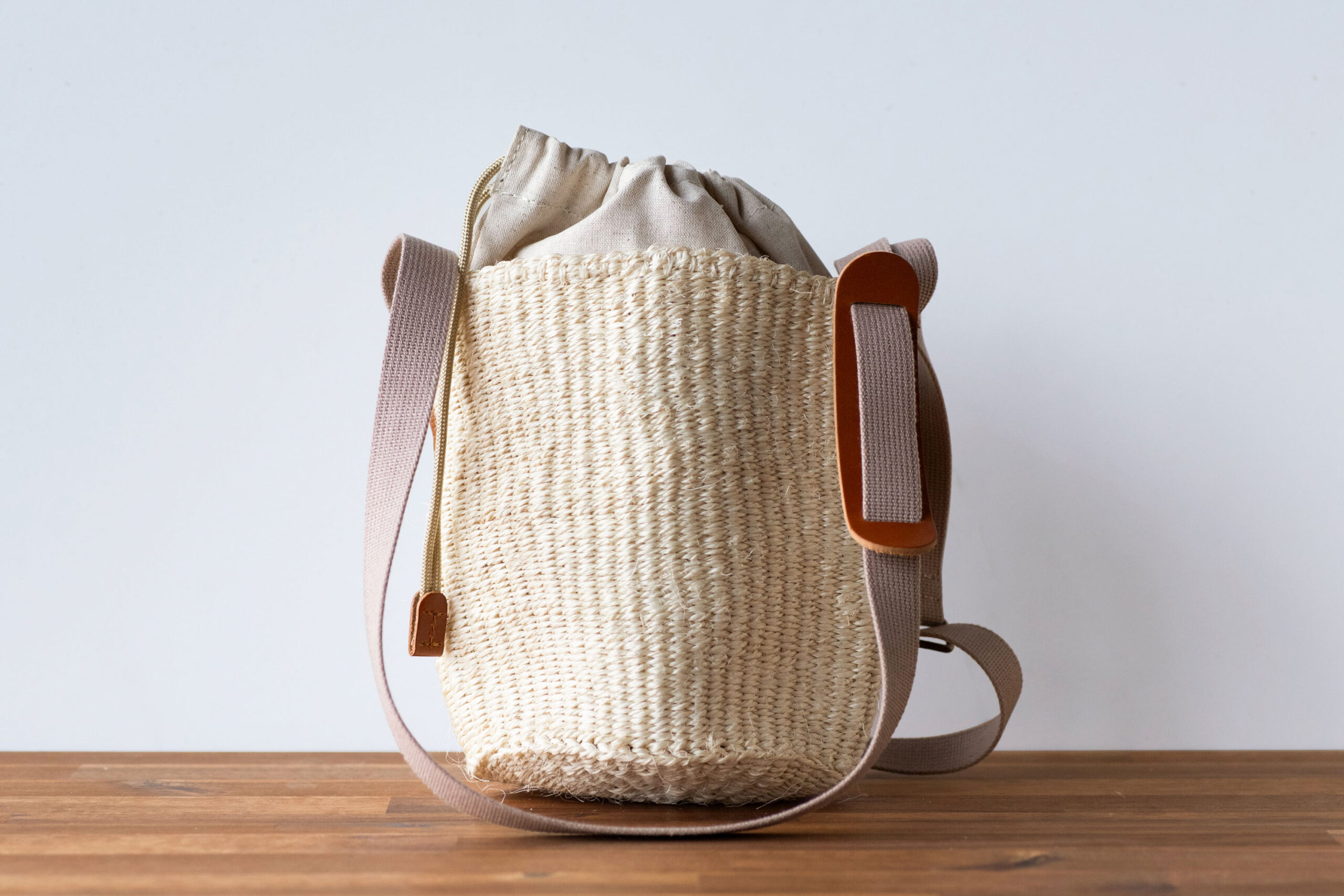 サイザルショルダーバッグ (インナーバッグ+肩当て付き) -ak-58si